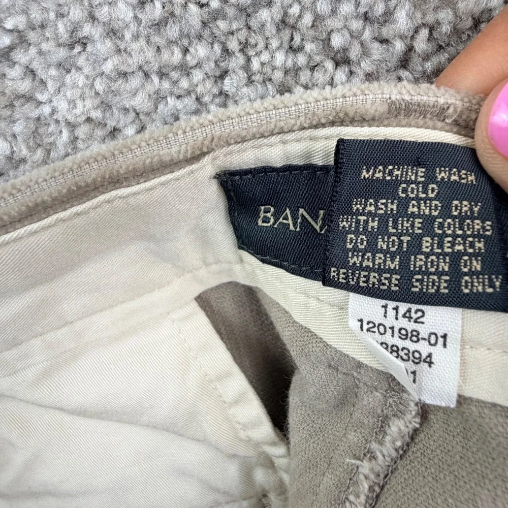 Banana Republic Size 35x32 Beige Corduroy Pants Flat Front Preppy Heritage